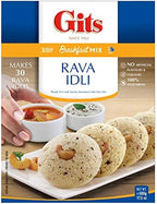 Gits Rava Idli Mix, 87.5 Oz (Pack of 5 X 17.5 Oz Each) Ready to Cook Indian Breakfast, Snack Meal | 100% Vegetarian, Easy Recipe, No Artificial Colors, Flavors, Preservatives. Vegan.