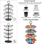 Coffee Pod Carousel Holder,Compatible with K-Cups Organizer Compatible with 36 Cup Pods,Spins 360-Degrees