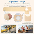 Ostomy Belt, Ostomy Supplies Ostomy Hernia Support Belt for Men/Women, Stealth Belt Ostomy, Elastic Abdominal Support Belt Preventing the Stoma Hernia and Reinforce Colostomy Bags - M