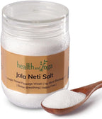 HealthAndYoga™ Jala Neti Salt Jar (300 GMS or 10 oz) - Non-Iodised, Pure Grade Sodium Chloride -Safe Hygienic Saline Solution for Yogic Nasal Wash – Clears Blocked Mucus - Use with Neti Pots