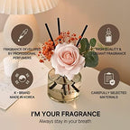 COCODOR Rose Flower Reed Diffuser/White Jasmine/6.7oz/1Pack / Home Fragrance Scent Essential Oil Stick Diffuser for Bedroom Bathroom Home Decor for Women