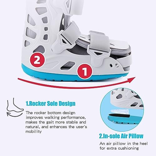 Walker Fracture Boot Air Cam Walker Boot Inflatable Walking Boot for Achilles Tendon Surgery, Acute Ankle Sprains, Broken Toe Foot, Post Op Care (L)