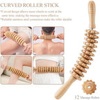 4Pcs Wood Therapy Massage Tools Lymphatic Drainage Massager Wooden Massager Body Sculpting Tools for Maderoterapia,Anti-Cellulite,Pain Relief(4-in-1 Massager)
