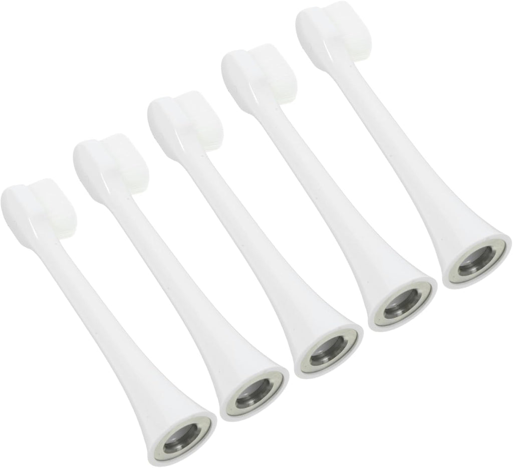 FRCOLOR 5pcs Electric Toothbrush Replacement Heads Soft Bristles for Compatible Snap Handles Toothbrush Parts for Travel