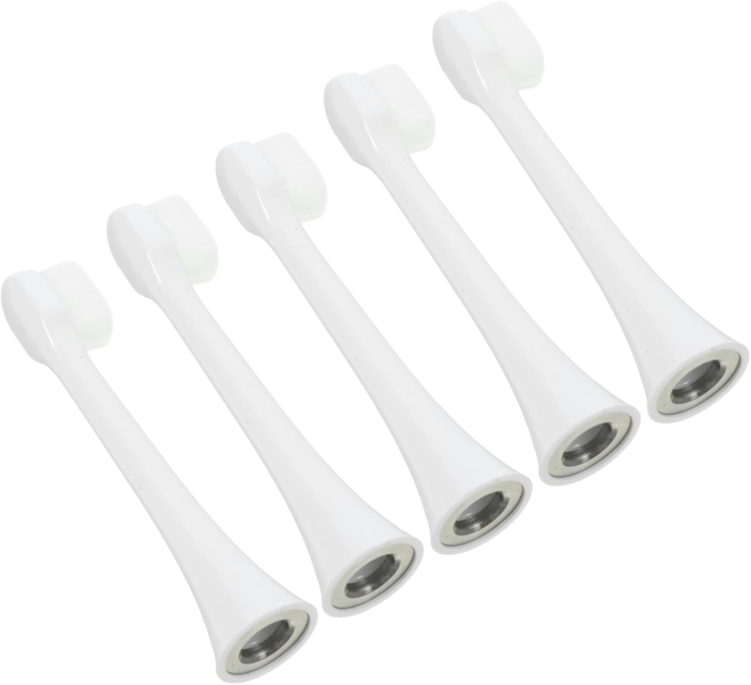 FRCOLOR 5pcs Electric Toothbrush Replacement Heads Soft Bristles for Compatible Snap Handles Toothbrush Parts for Travel