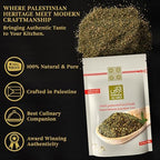 Al'Ard Premium Palestinian Za'atar Spice Blend 0.5lb/226g, Authentic Zaatar Seasoning with Thyme Sumac Sesame Seeds, Mediterranean Seasoning for Bread, Dips and Salad, Middle Eastern Herbs