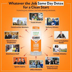 Herbal Clean Qcarbo16 Same-Day Detox Cleanse Drink (16 fl oz) - Orange Flavor Full Body Cleanse* Detox Drink for Moderate Toxin Level*, Vitamin B2 and Vitamin B12 for Men & Women