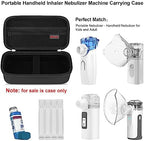 Elonbo Carrying Case for Portable Handheld Inhaler Nebulizer Machine for Adults and Kids, Asthma Inhaler Travel Case, Handheld Mesh Atomizer Machine Holder, Inhaler Spacer Bag, Black