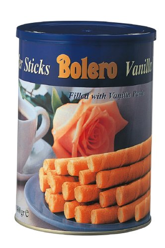 BOLERO Vanilla Wafer Sticks Tin, 14.1 OZ