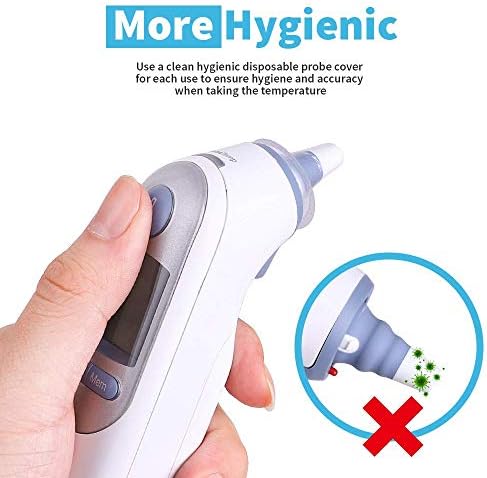 160X Ear Thermometer Probe Covers, Lens Filters, Refill Covers Compatible for All Braun Thermometer Models Digital Disposable Covers