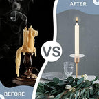 Vesici 100 Pieces Candle Drip Protector Bobeches Clear Candle Rings for Candlestick Holders Round Plastic Wax Catchers for Wax Protectors Church Service Wedding Party Home