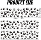 3pcs Puppy Paw Print Edible Cake Border Strips, 28x6.2cm/11x2.44in Pre-cut Glutinous Edible Wrap Rice Paper Decorations for Dog Birthday Cakes Puppy Treats & Desserts