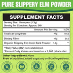 Slippery Elm, Slippery Elm Powder Organic, Elm Bark Made from Inner Bark - 1 Pound (349 Servings), Natural Herbs Helps Soothe The Throat and Coughing & Digestive, Diarrhea - 100% Pure & Vegan