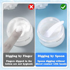 Disposable Cosmetic Spatulas, 100 Pcs Mini Plastic Makeup Scoop Spatula Small Makeup Spatula for Mixing, Sampling, Cream, Mask, Serum, Skin Care (White)