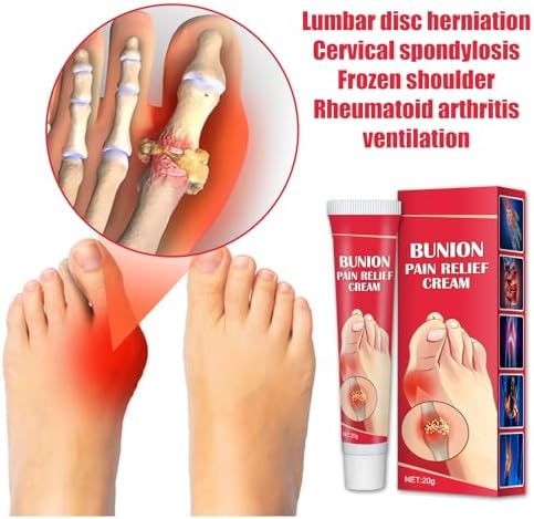 Relieve Pain Joint and Bone Cream, Bunion，Joint Gel for Back, Knee, Hands, Neck, Feet（20g）