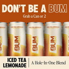 BUM Sugar-Free Energy Drink, Iced Tea Lemonade - No Artificial Colors, Natural Caffeine & Citicoline for Energy & Focus, Brain Boost & Workout Sports Beverage - 12 oz, Pack of 12