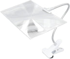 4X Magnifying Glass with Clip, Large Page Magnifier with Adjustable Flexible Gooseneck, Clip On Magnifying Glass for Reading Books, Sewing, Crafts, Low Vision Seniors