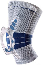 Bauerfeind - GenuTrain A3 - Arthritis Knee Support - Breathable Knit Knee Brace Helps Relieve Chronic Knee Pain and Irritation, Designed for Active People, Helps Stabilize Kneecap -Titanium, Left, Size 7