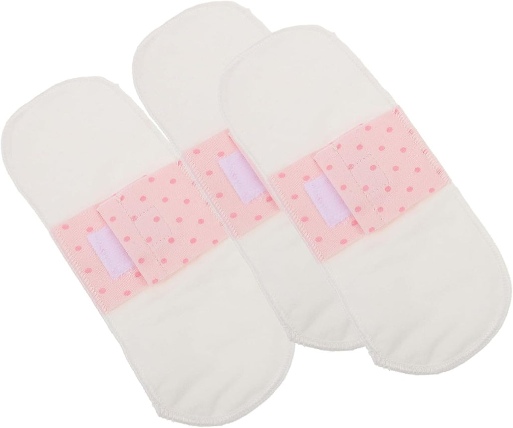 FOMIYES 3Pcs Washable Sanitary Pads Breathable Cotton Menstrual Liners for Women Comfortable Discreet Period Supplies for Daily Use and Postpartum Care