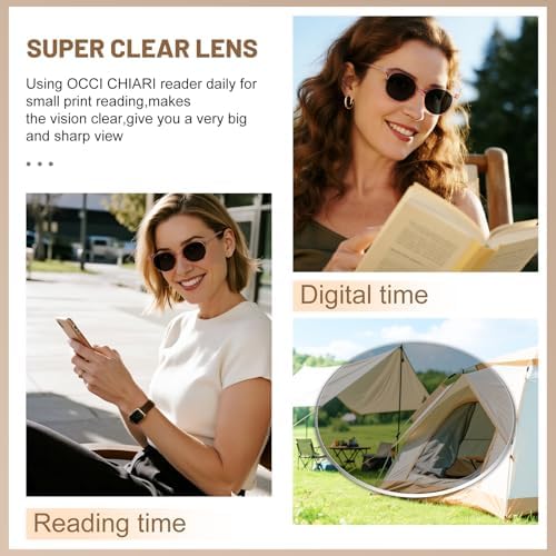 OCCI CHIARI Reading Sunglasses Women UV Protection Outdoor Reader Glasses 1.0 1.25 1.5 1.75 2.0 2.25 2.5 2.75 3.0 3.25 3.5 3.75 4.0 (Pink 2.0)