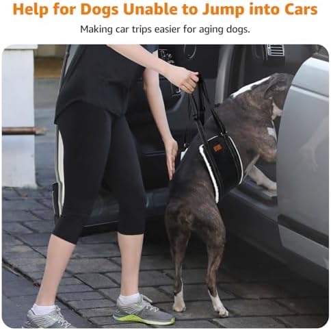 LOOBANI Portable Dog Sling for Back Legs, Hip Support Harness to Help Lift Rear for Canine Aid Old K9 Cruciate Ligament Rehabilitation