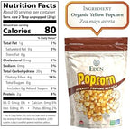 Eden Organic Yellow Popcorn Kernels, Non GMO, Superior Popping Variety, 100% Whole Grain, 20 oz (2-Pack)