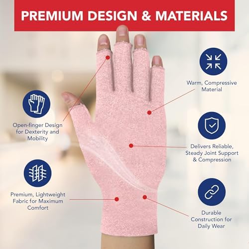Dr. Arthritis Essentials Arthritis Gloves, Compression Gloves Ideal as Raynauds Gloves, Hand Brace for Arthritis