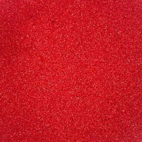 PhilaeEC Red Sanding Sugar Edible Sparkling Crystals for Baking Cake Decoration Cookie Ice Cream Cupcake Toppers Wedding Party Valentines Halloween Christmas Supplies 5oz