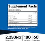 Nutricost Nitric Oxide Booster 2250mg, 180 Capsules - 750mg Per Casule, 60 Servings - Gluten Free and Non-GMO