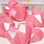 8 Grid Diamond Heart Silicone Cake Chocolate Mold Silicone Baking Pan Mold for DIY Cake Mousse Dessert 3D Diamond Love Heart Shaped Mould for Candy Fondant Ice Cream Soap Cupcake Cheesecake Jelly