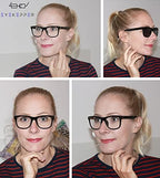 Eyekepper 4-Pack Readers Square Large Lenses Spring-Hinges Reading Glasses for Men Women +1.50