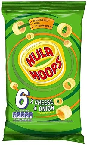 Hula Hoops Cheese & Onion 24g x - 6 per pack