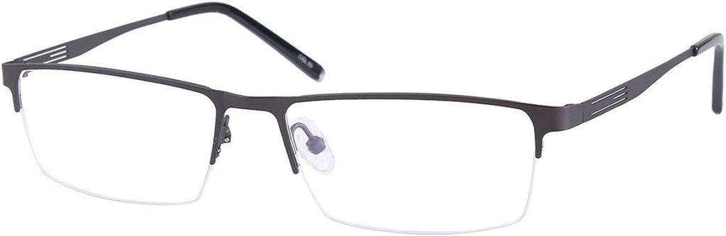 Half Rim Photochromic Gray Reading Glasses +1.50 Metallic Frame Mens Womens Eyeglasses