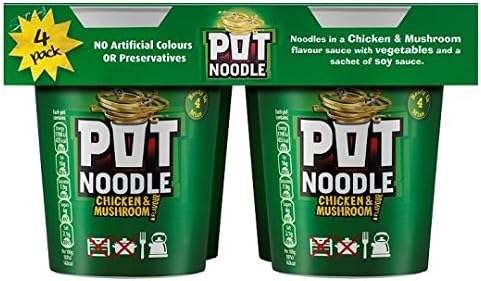 Pot Noodle Chicken And Mushroom 4 Pack