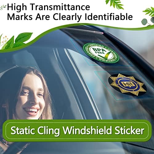 Hicarer 20 Pcs Car Windshield Sticker Applicator Bulk 5 x 6 Inch Static Cling Window Film for for Easy Application Clear Vinyl Car Window Windshield Protection Film Sticker Auto Removal Decal Shield