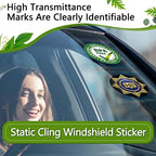 Hicarer 20 Pcs Car Windshield Sticker Applicator Bulk 5 x 6 Inch Static Cling Window Film for for Easy Application Clear Vinyl Car Window Windshield Protection Film Sticker Auto Removal Decal Shield