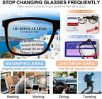 MARE AZZURO Oversized Bifocal Reading Glasses Men Blue Light Blocking Readers 1.0 1.25 1.5 1.75 2.0 2.25 2.5 2.75 3.0 3.5