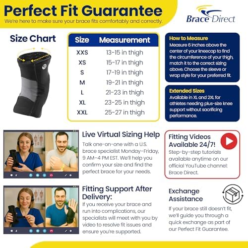 Brace Direct Breg FreeRunner Knee Brace - Patella Tracking & Runner's Knee Support for Athletes L1820 (M - Right Knee, 19-21")