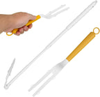 2pcs Handle Replacements for, Long Extended Handle Telescopic Extended Pole Adjustable Length Duster Refills Handle for Home Cleaning (White & Yellow)