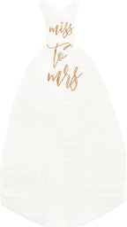 Crisky Rose Gold Miss to Mrs Napkins for Bridal Shower Engagement Party Decorations Rose Gold Foil Cocktail Napkins Disposable, 3-Ply, 50 Counts