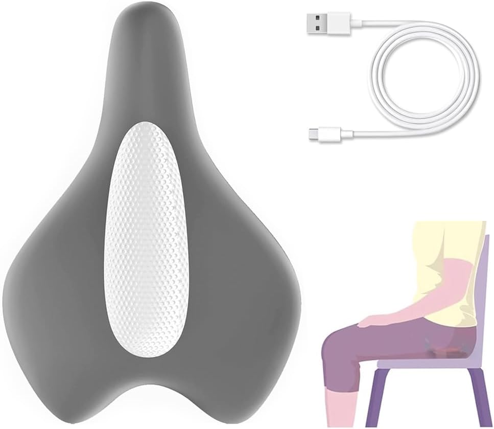 Kegel Exerciser for Men, Sit-On-Top Kegel Exerciser,Used for Bladder Support Tightening and strengthening Muscle Control Training, Endurance Muscle Recovery, and Kegel Relaxation Training（Grey）