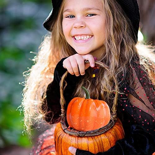 Rocutus 12 Pieces Artificial Mini Pumpkins, Lifelike Simulation Fall Pumpkins for Halloween Thanksgiving Autumn Theme Party Decorations (Orange)