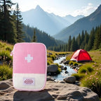 1 Pack First Aid Bag Empty, Empty First Aid Pouch, Mini Portable Medical Bag for Outdoor Camping Hiking Traveling Emergency Bag (Pink - Small) Sports and Outdoors