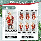 Karenhi 200 Pcs Christmas Napkins Disposable Hand Towels for Bathroom 2 Ply Santa Claus Decorative Paper Guest Towels Black and White Bathroom Guest Napkins Xmas Party Supply for Holiday Baby Shower