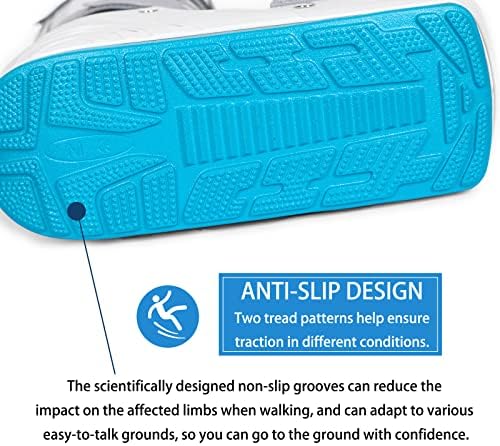 Air Cam Walker Fracture Boot, Medical Inflatable Walking Boot, Orthopaedic boot for Sprained Ankle, Stress Fracture, Broken Foot or Achilles Tendonitis (Manual Inflation, S)