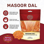 Masoor Dal 4 Pound Bag - Split Red Lentils Dry - All Natural, Pure, Vegan - Resealable Bag by Spicy World