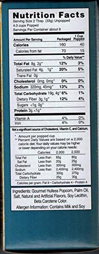 Riehle's Select Popping Corn Hulless Butter Microwave Popcorn, 3Count.