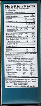 Riehle's Select Popping Corn Hulless Butter Microwave Popcorn, 3Count.