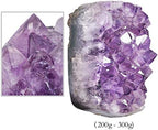 Amogeeli Natural Amethyst Crystal Geode Cluster Specimen for Home Decor, Mineral Raw Stone for Collection