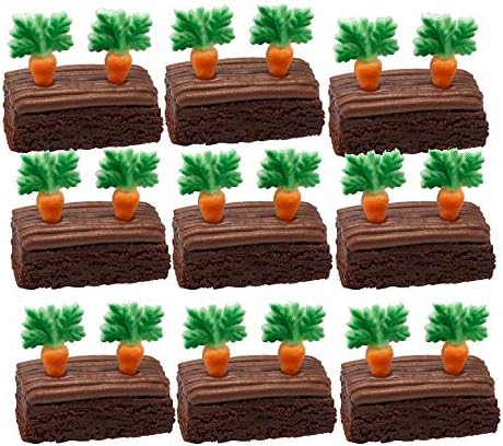 24pk Carrot Sugar Decoration Toppers for Cakes Cupcakes Cake Pops